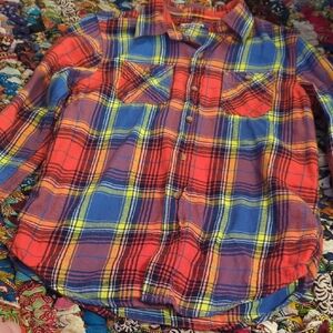 Arizona Jean Company Kids Plaid Shirt - Red, Blue, Yellow